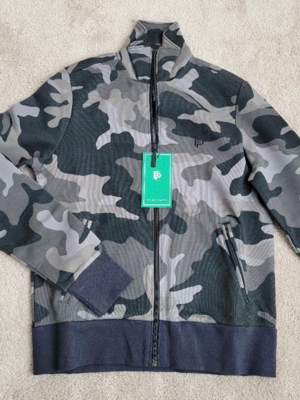 FLINT PARK Women's Court Jacket Size XS Black Camo